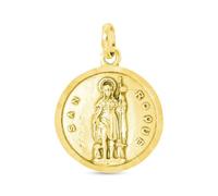 Inmaculada Romero IR Saint Médaille Roque en or massif 18 carats, 22 mm. Lunette lisse. Gravure incluse. Personnalisable.