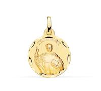 Inmaculada Romero IR Saint Médaille Vicente Ferrer en or 9 carats, 16 mm. Détails sculptés. Gravure incluse. Personnalisable.