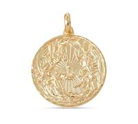 Inmaculada Romero IR Saints Médaille en or massif 18 carats, 25 mm, représentant les Anges Gardiens. Saint Raphaël, Gabriel et Michel