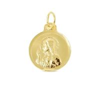 Inmaculada Romero IR Scapulaire Médaille du Sacré-Cœur de Jésus de la Vierge de Carmen Argent massif plaqué or 925 m 17 mm.