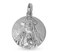 Inmaculada Romero IR Scapulaire Médaille du Sacré-Cœur de Jésus Vierge du Carmen Malaga Argent massif 925 22 mm.