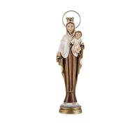 Inmaculada Romero IR Statuette De La Vierge du Carmen, 25 Cm De Haut, Sainte Patronne des Marins, avec Socle, Image en Résine