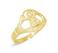Inmaculada Romero IR Vierge Bague Tíscar en or massif 18 carats, tête de 11 mm de large. Saint patron de Quesada