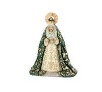 Inmaculada Romero IR Vierge Esperanza Macarena Sevilla Figurine 10 cm. Résine Socle Image Semaine Sainte