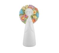 Inmaculada Romero IR Vierge Figurine 40 cm. Couronne de Fleurs Image Blanche en résine