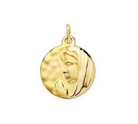 Inmaculada Romero IR Vierge Médaille Marie Reine du Ciel en or 9 carats de 16 mm.