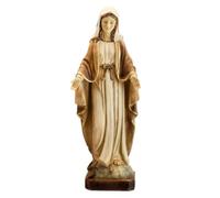Inmaculada Romero IR Vierge Miraculeuse Figurine 30 cm. Image résine Couleur Effet Bois