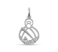 Inmaculada Romero IR Vierge Pendentif en argent massif 925 représentant la tête, 23 mm, ajouré avec détail du sanctuaire