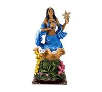 Inmaculada Romero IR Yemayá Figurine 30 cm Blanche déesse orisha Peuple egba Religion Yoruba Image Base Vagues Socle résine