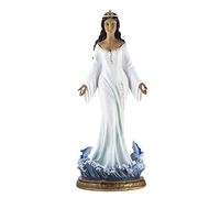 Inmaculada Romero IR Yemayá Figurine 58 cm Blanche déesse orisha Peuple egba Religion Yoruba Image Base Vagues Socle résine