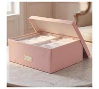 INMAKER Boîte de rangement pour photos en cuir synthétique Rose 10 x 15 cm | Boîte décorative pour 1700 photos, cloisons pour l'ordre, fond stable pour un archivage sûr, souvenirs élégants