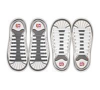 INMAKER No Tie Lacets, Silicon Flat Lacets Elastique 2 Pairs Pour Enfant et Adulte Pour Chaussures de Sport