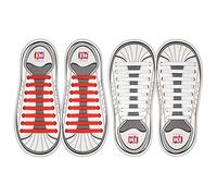 INMAKER No Tie Lacets, Silicon Flat Lacets Elastique 2 Pairs Pour Enfant et Adulte Pour Chaussures de Sport
