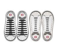 INMAKER No Tie Lacets, Silicon Flat Lacets Elastique 2 Pairs Pour Enfant et Adulte Pour Chaussures de Sport
