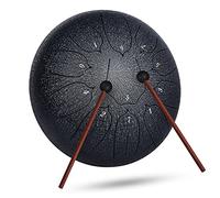 INMAKER Tongue Drum,Tambour à Main 11 Tons 10 Pouces Instrument à Percussion en Acier Avec Livre de Musique pour Éducation Musicale, Yoga, Méditation.