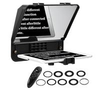Inmei A10II Téléprompteur portable pour smartphone DSLR Appareil photo Prompter avec support de téléphone Télécommande pour l'enregistrement vidéo, streaming en direct, interview, présentation de