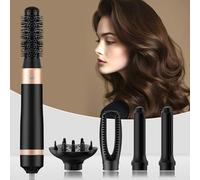 INMTFEI 5 en 1 Air Styler,3 Températures,multi-usages Brosse Soufflante Airbrush pour Sécher,Boucler,Lisser,séchage rapide,Soin capillaire aux ions négatifs,Antistatique(Noir)