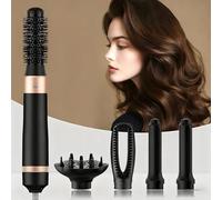 INMTFEI 5 en 1 Air Styler,multi-usages Brosse Soufflante Airbrush pour Sécher,Boucler,Lisser,séchage rapide,Soin capillaire aux ions négatifs,Antistatique,Protection anti surchauffe(Noir)