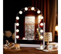 INMTFEI Miroir Maquillage Hollywood en Arche,3 Modes Luminosité Réglable, 360° Pivotant, Contrôle Tactile & Mémoire,Hollywood Miroir Coiffeuse LED pour Coiffeuse, Salle de Bain