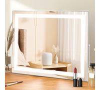 INMTFEI Miroir Maquillage Hollywood Lumineux,5X Amovible,Lumières Réglables 3 Couleurs,Contrôle Tactile & Mémoire, 360° Pivotant - Miroir Coiffeuse LED pour Coiffeuse, Salle de Bain,58x46cm