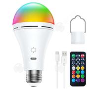INN Ampoule LED couleur 9W E27 380lm avec télécommande rechargeable portable ampoule couleur LED ampoule intelligente ampoule RGB