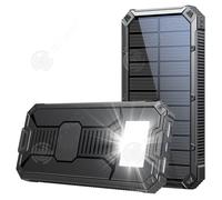 INN Batterie externe 20000 mAh charge rapide 10W charge sans fil 4 sorties USB et 2 entrées lampe de camping chargeur solaire