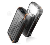INN Batterie externe 26800mAh 15W charge sans fil Étanche Équipée d'une lampe d'urgence externe charge solaire lampe torche LED