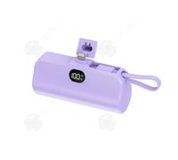 INN Batterie externe 5000mAh USB C PD 3.0A power bank portable avec affichage LED et build-in type-C câble power bank pour