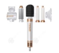 INN Brosse à cheveux 7 en 1 130 degrés température maximale celsius fer à boucler automatique peigne à coiffer cheveux raides et