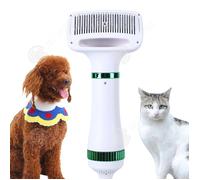 INN Brosse chien chat à vapeur 2 en 1 300w 3 réglages de vitesse du vent et de température sèche-cheveux pour animaux portable vert