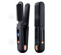INN Brosse lissante pour cheveux 2 en 1 avce fer à lisser multifonctionnel sans fil portable avec fonction friser température
