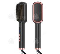 INN Brosse lissante pour cheveux 3 en 1 LCD écran 10 niveaux de réglage utilisation humide sèche lisseur barbe homme peigne à
