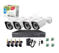 INN Caméra 4 PCS 4k HD 5mp exterieure étanche caméra surveillance filaire surveillance exterieur détection humaine vision nocturne