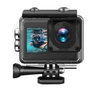 INN Caméra sport 4K 30fps 900mah wifi étanche 30m 2 ecran LCD ultra HD caméra d'action avec télécommande et 128Go et kit