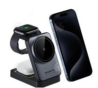 INN Chargeur sans fil 2.5w-15w 3 en 1 chargeur magnétique sans fil pliable avec une lumière qui respire chargeur induction stand