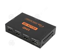 INN Commutateur HDMI 10 x 6,5 x 2,5 cm 4K Métal Commutation multiport Transmission HD Commutation par télécommande Extraction audio
