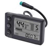 INN Compteur de vélo 24V/36V/48V/60V Compteur de vitesse de vélo Facile à utiliser Grand écran Écran rétroéclairé Pratique noir