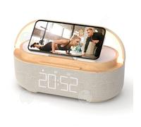 INN Conférencier 15W 1800mAh Haut-parleur Bluetooth Chargement sans fil Qualité sonore claire Stent innovant Veilleuse chaude