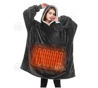 INN Couverture électrique 3 réglages de température Couverture portable avec zone de chauffage extra-large Lavable portable gris