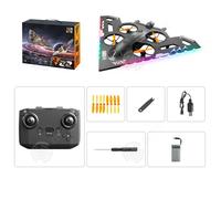 INN Drone 1000mAh drone 3-en-1 Air-Land-Sea RC glider drone 2,4G roulage à 360 degrés lumières colorées éblouissantes voltige dans