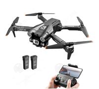 INN Drone 4K HD Photographie Aérienne Avion Pliant Drone à Évitement d'Obstacle à Flux Optique Noir Trois Batteries