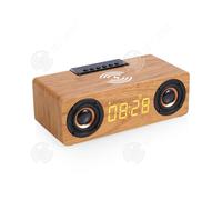INN Enceinte bluetooth 10w sans fil en bois prise en charge du bluetooth de la carte tf et de la lecture aux intelligent et