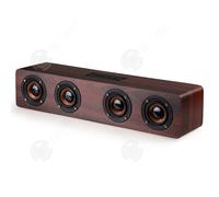 INN Enceinte bluetooth en bois stéréo avec quatre haut-parleurs avec bass puissantes haut-parleur bluetooth sans fil 12w élégant