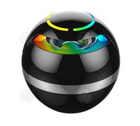 INN Enceinte bluetooth mini rond rechargeable portable avec lampe respiratoire LED haut-parleur bluetooth stéréo bass puissantes