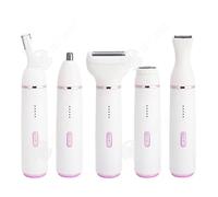 INN Épilateur électrique 5 en 1 5w 500mah avec 5 lames remplaçables étanche rasoir pour femme épilateur pour femme multifonctionnel
