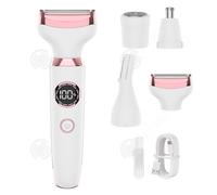 INN Épilateur électrique pour femme 4 en 1 600mAh 5W 7000rpm avec affichage numérique et 4 lames remplaçables épilateur pour femme