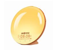 INN Eveil lumière led réveil simulateur d'aube crépuscule 2 réveils 9 sons naturels fonction snooze veilleuse réveil lumière
