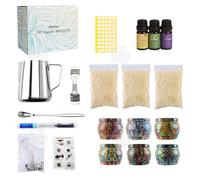 INN Kit de fabrication de bougies 20 noyaux de cire 6 boîtes de conserve kit fabrication bougies parfumées fabrication de bougies