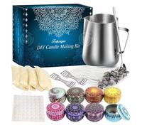 INN Kit de Fabrication de Bougies 50 noyaux de cire 8 boîtes de conserve Kit Fabrication Bougies Parfumées Fabrication de Bougies