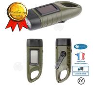 INN® Lampe de poche à manivelle extérieure charge solaire multifonctionnelle led éclairage à la maison fournitures de camping